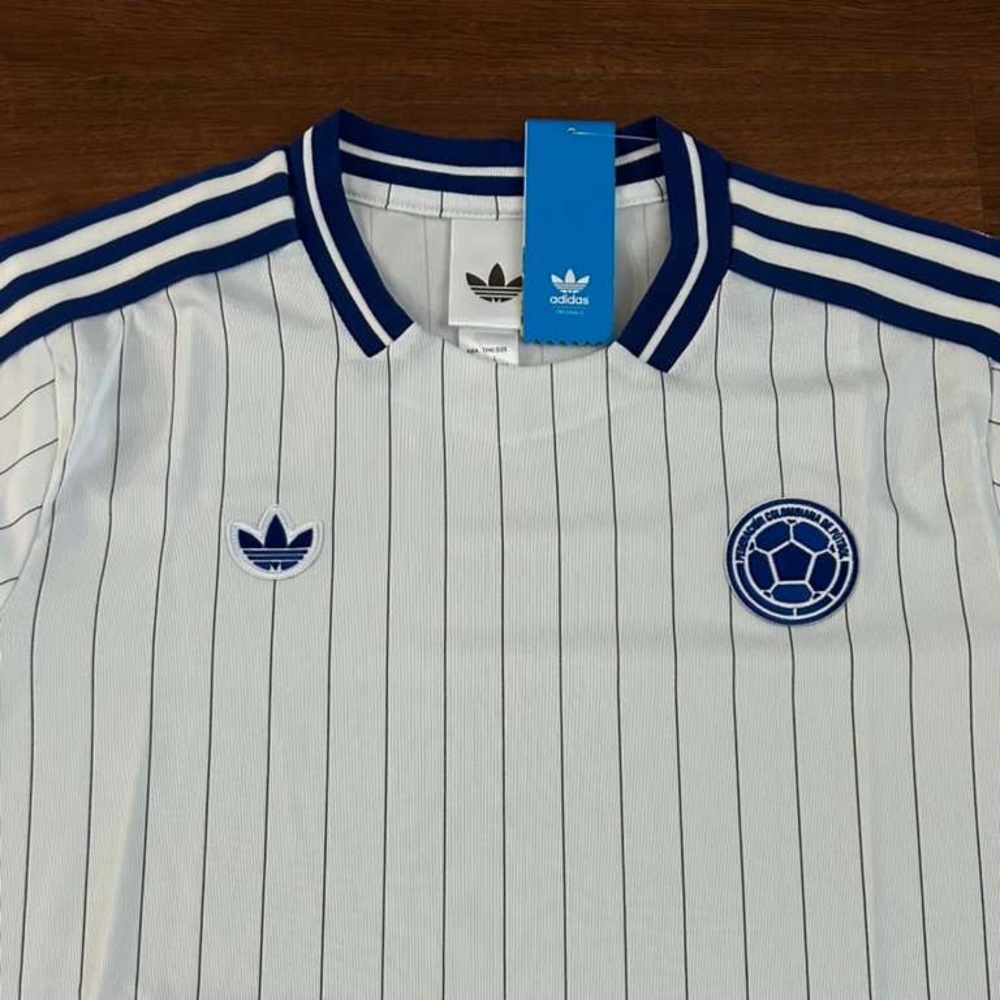 adidas Kids Colombia Soccer Jersey - White, Blue, Yellow